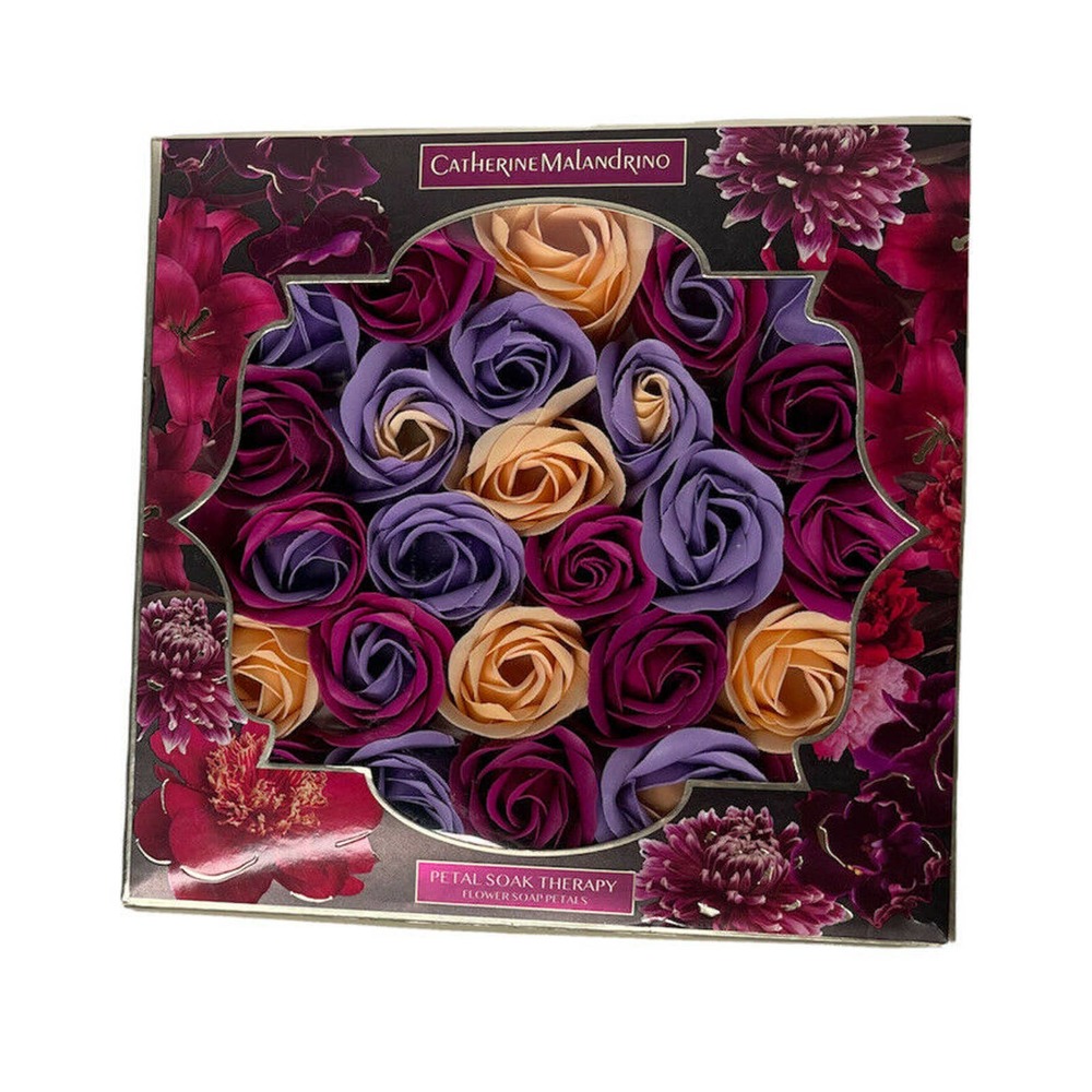 NEW Catherine Malandrino Petal Soak Therapy Bath Soap Rose Flower Petals